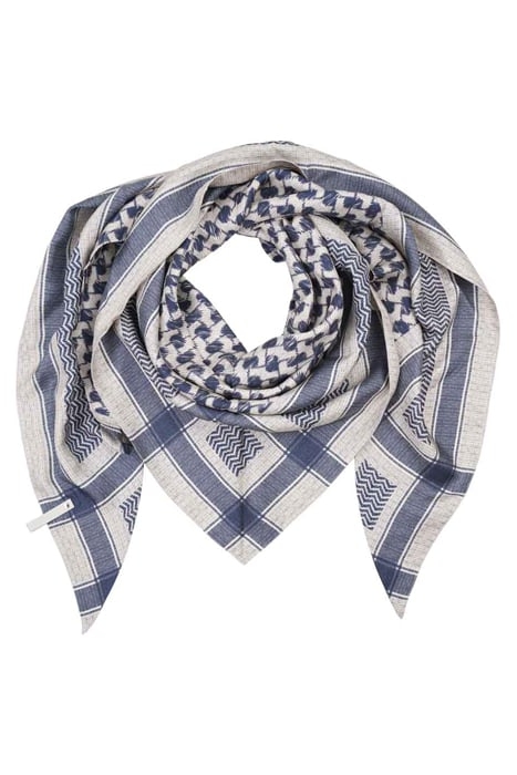 SILK SCARF ST. TROPEZ BLUE KEFFIYEH BLUE 1