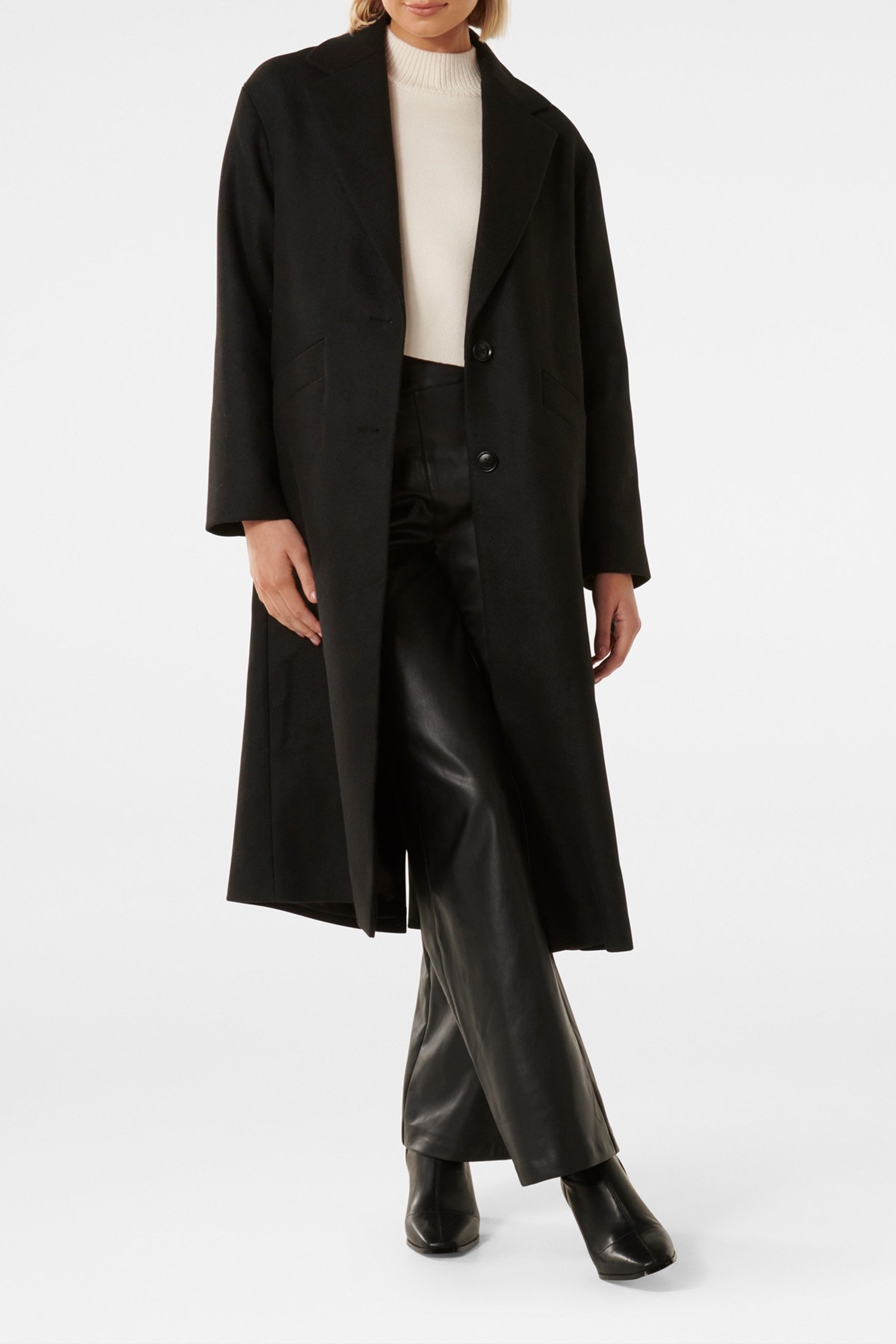 JACKIE DROP SHOULDER COAT BLACK 4