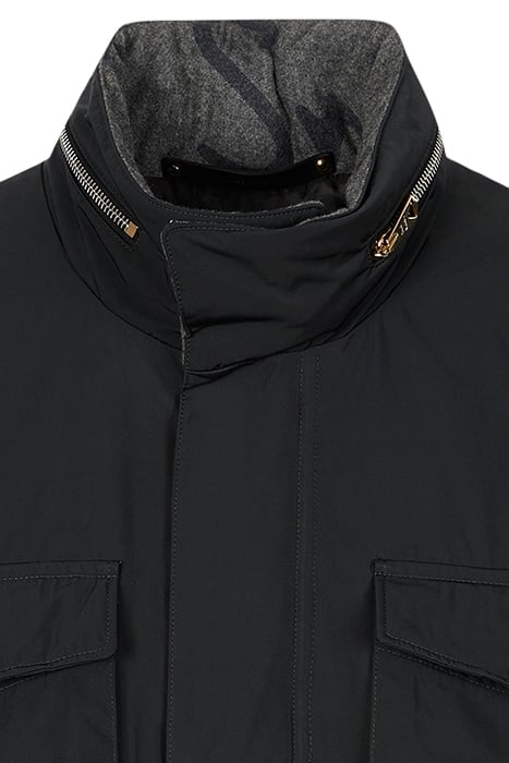 GENTS JACKET WITH CONCEALED HOOD VERY DARK GREEN 3