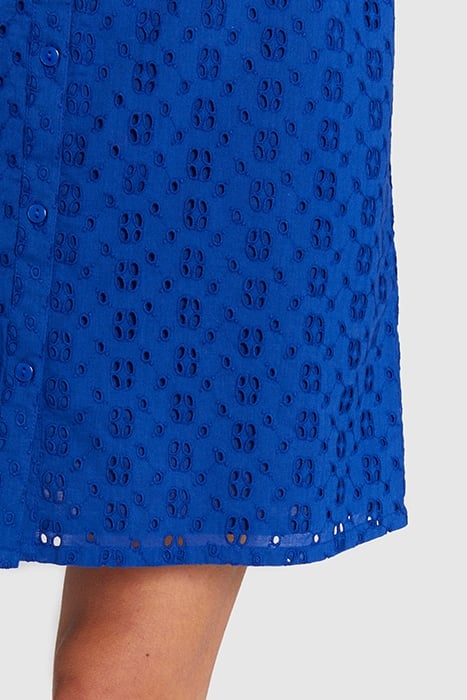ELECTRIC BLUE EYELET EMBROIDERY DRESS 7