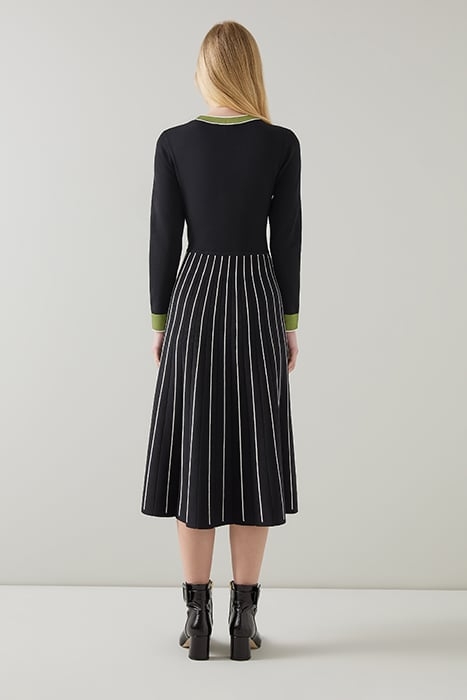 FARA KNITTED MIDI DRESS BLACK 2