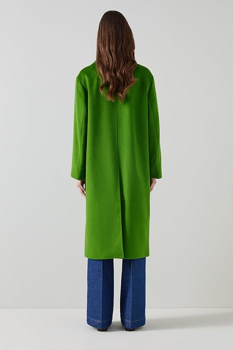AMOR WOOL DOUBLE BREASTED COAT GREEN 2