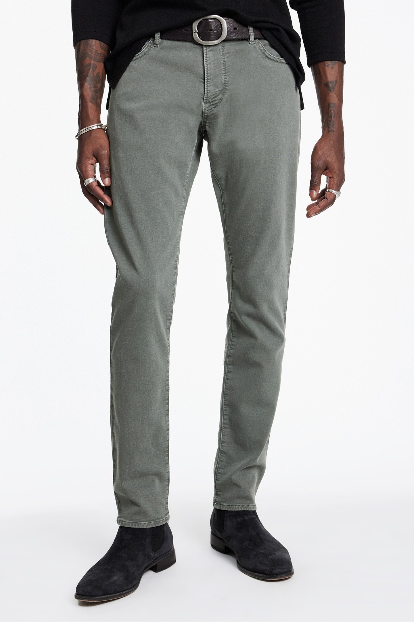 SLIM FIT JEAN IN SPRING DYE DRIED SAGE 1