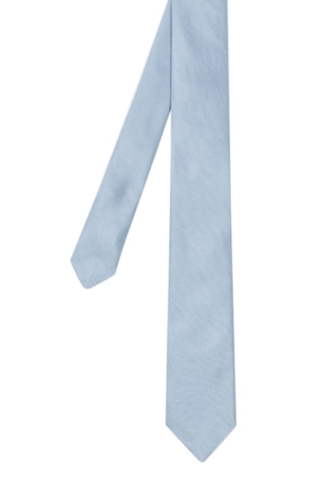 MEN TIE NARROW PLAIN LIGHT BLUE 1