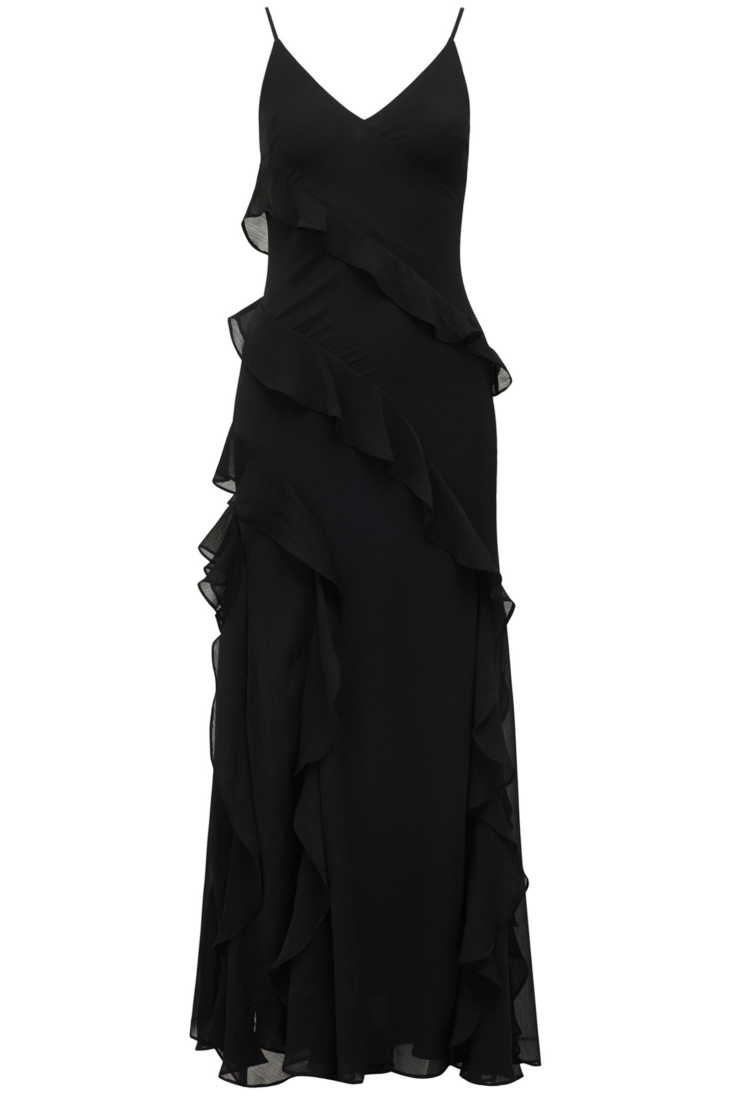 POPPY RUFFLE GOWN BLACK 3