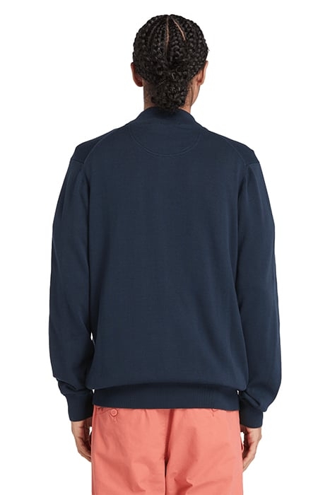 WILLIAMS RIVER COTTON YD FULL ZIP SWEATER DARK SAPPHIRE 2