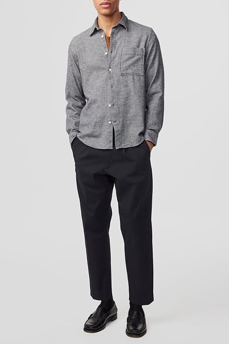 ARNE SHIRT 5166 - SLIM FIT MEN'S FLANNEL SHIRT - CONCRETE 2