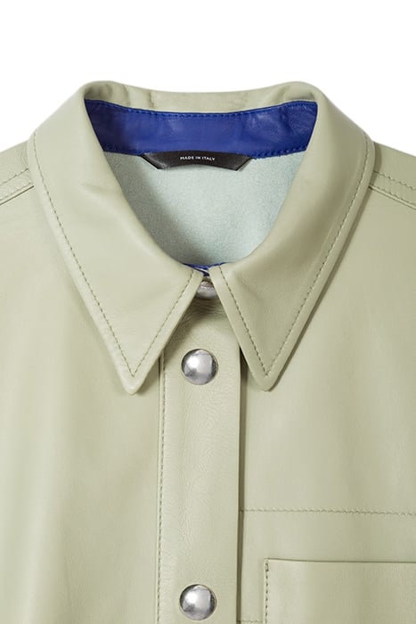 WOMENS LEATHER DRESS LT GREYISH GREEN 5