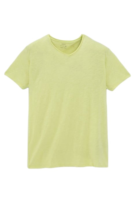 LIME ORGANIC COTTON ESSENTIAL V-NECK T-SHIRT 4