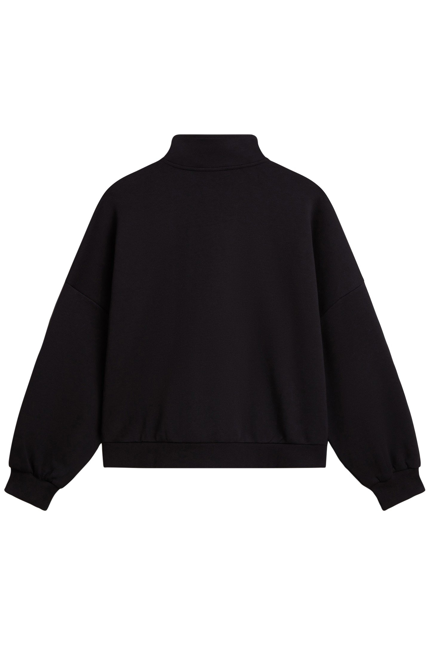 ELEVATED DOUBLE KNIT LOOSE MOCK NECK BLACK 2