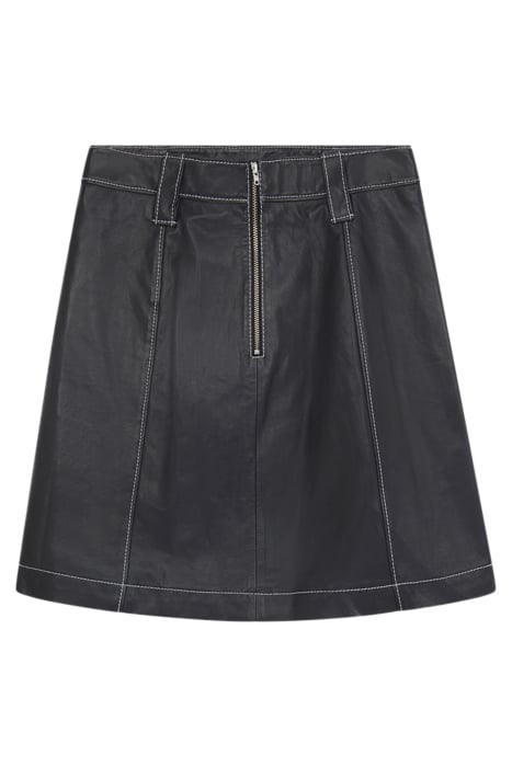 WOMENS SKIRT LEATHER BLACK 3