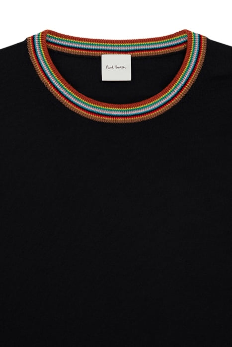 WOMENS KNITTED SWEATER CREW NECK BLACK 7