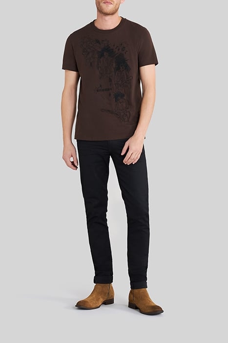 CHOCOLATE T-SHIRT WITH REGGAE EMBROIDERY 3