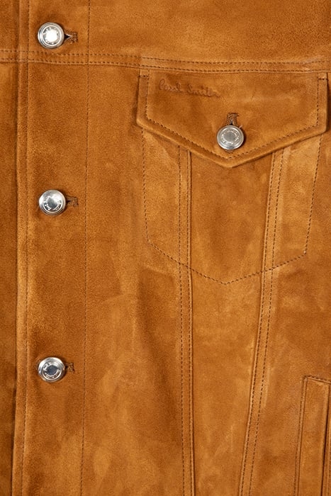 GENTS SUEDE DENIM STYLE JACKET MEDIUM BEIGE 4