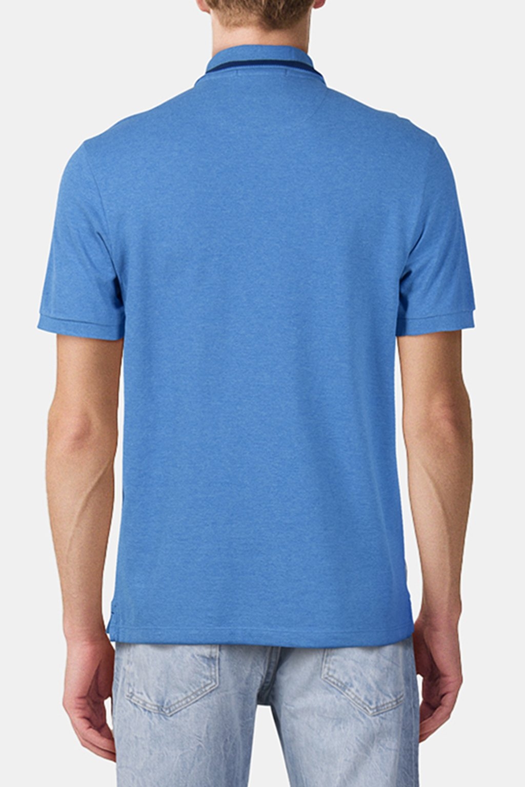 PIQUE SS POLO SMART BLUE HTHR 2