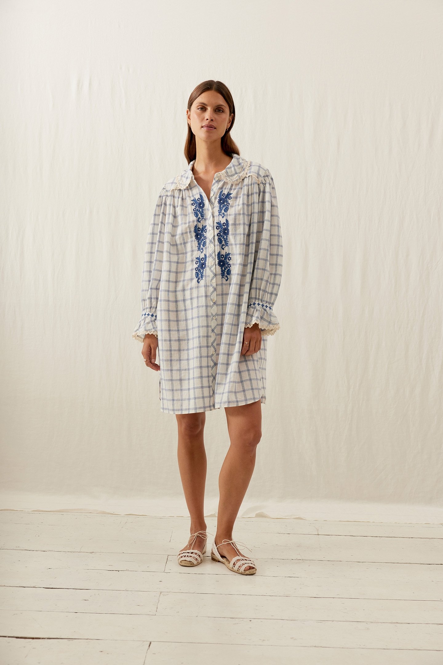 DRESS NILAN BLUE RIVER CHECKS 1