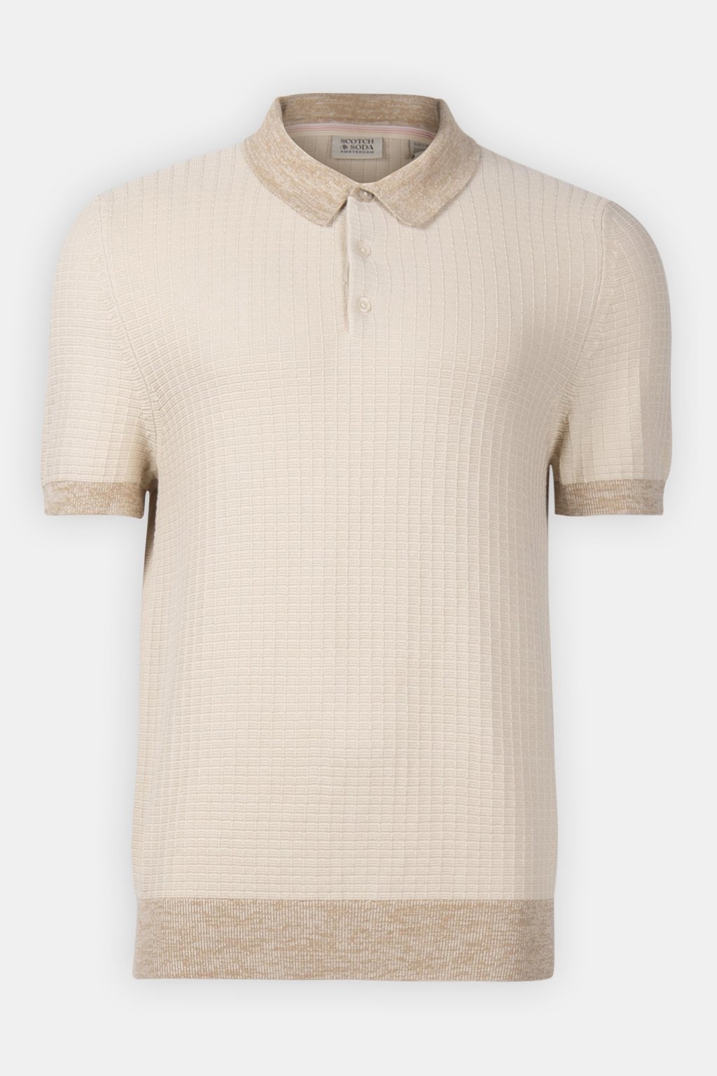 MARLED RIB SWEATER SS POLO MEDIUM SAND 3