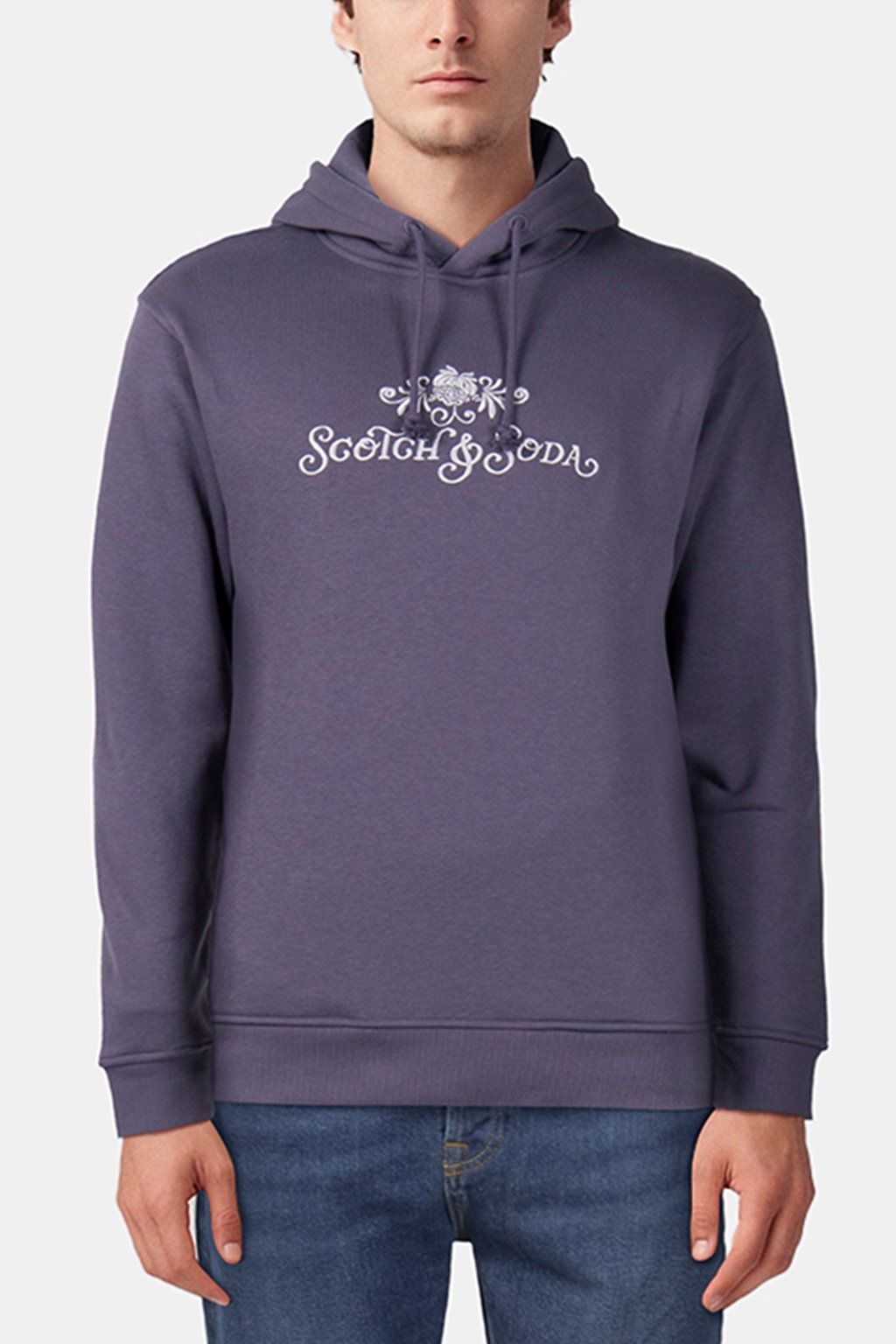 FRENCH TERRY GRAPHIC HOODIE PURPLE SKY 1