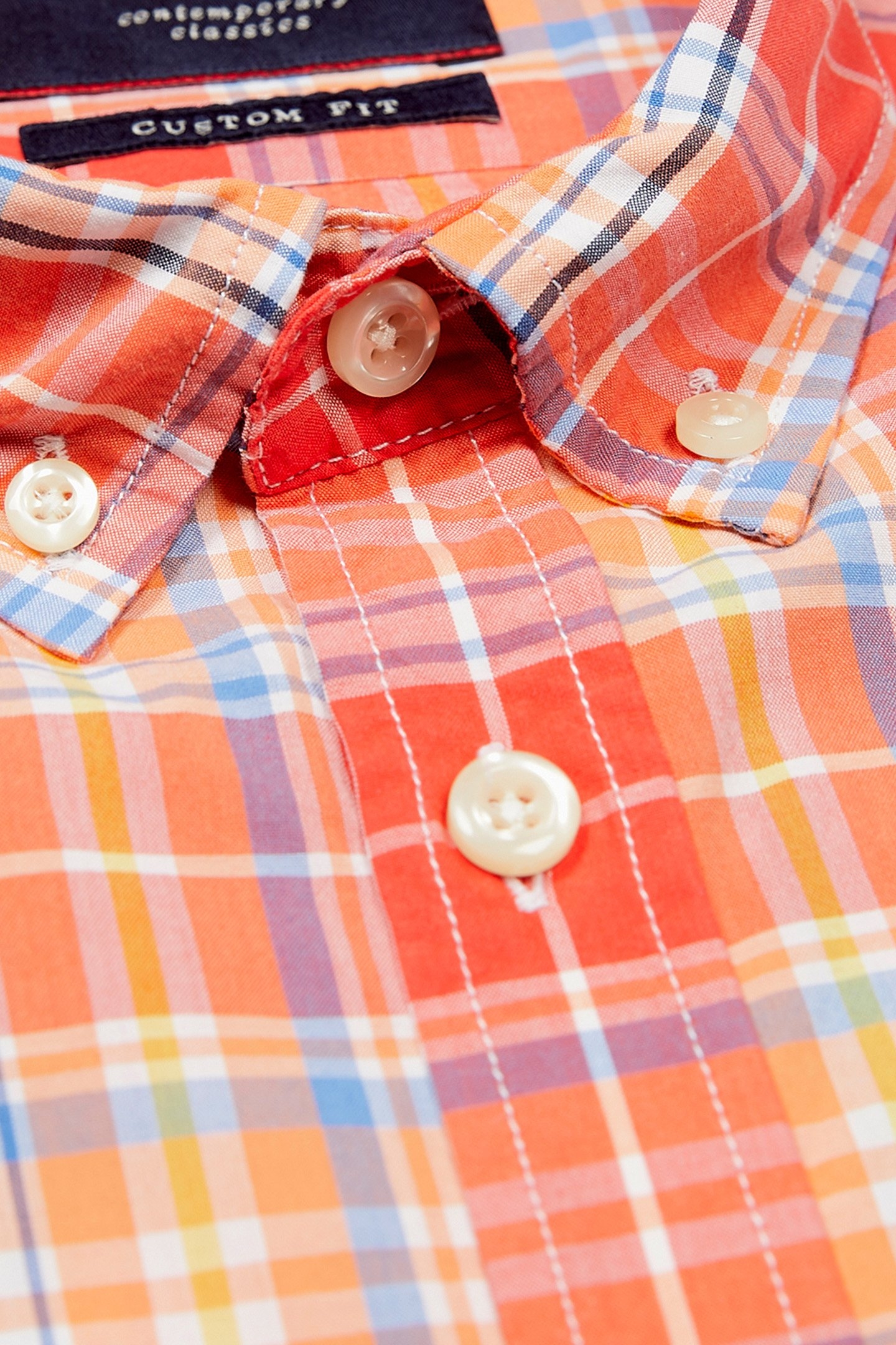 CUSTOM FIT CHECKED SHIRT MULTI 2