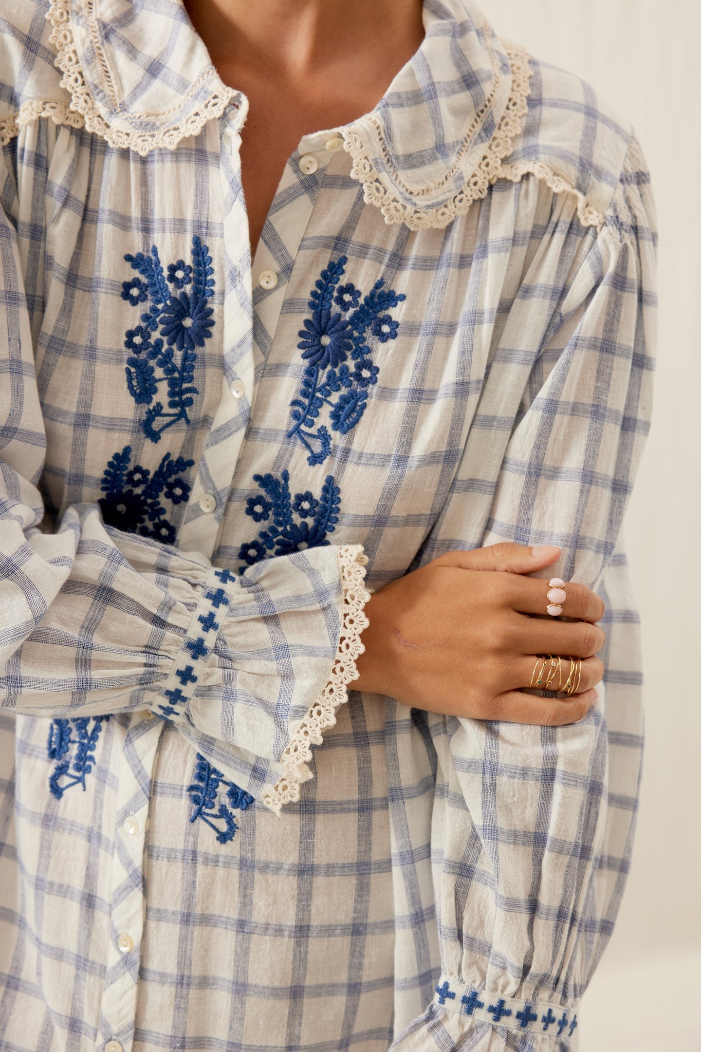 DRESS NILAN BLUE RIVER CHECKS 4