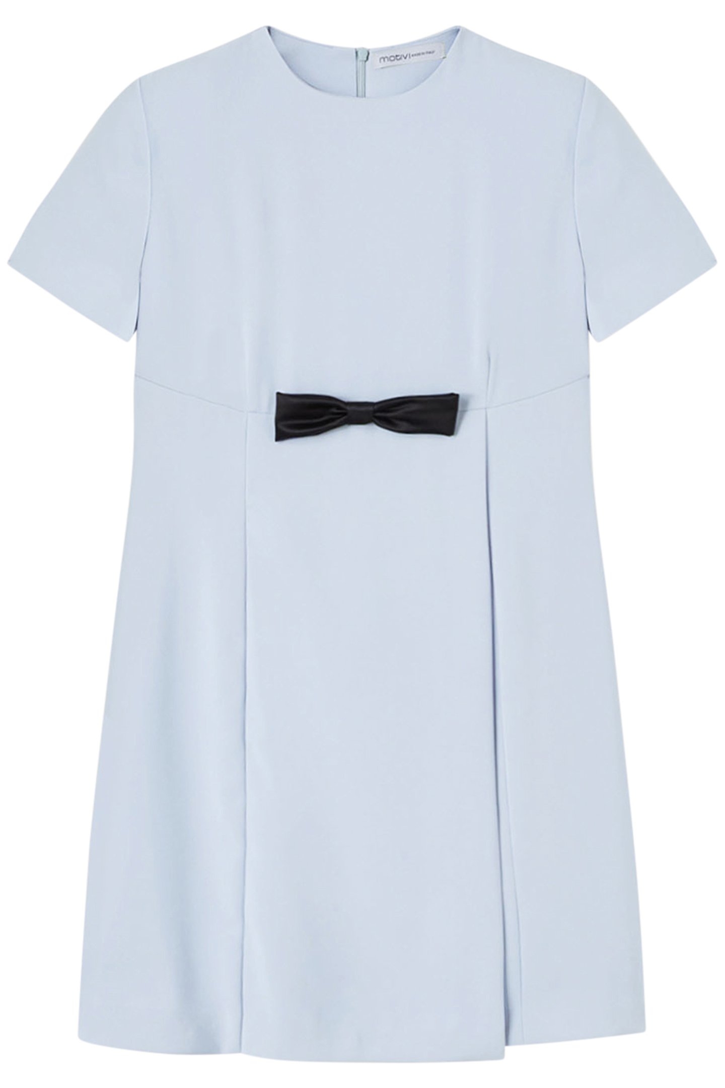 SHEATH DRESS WITH BOW LIGHT BLUE 4