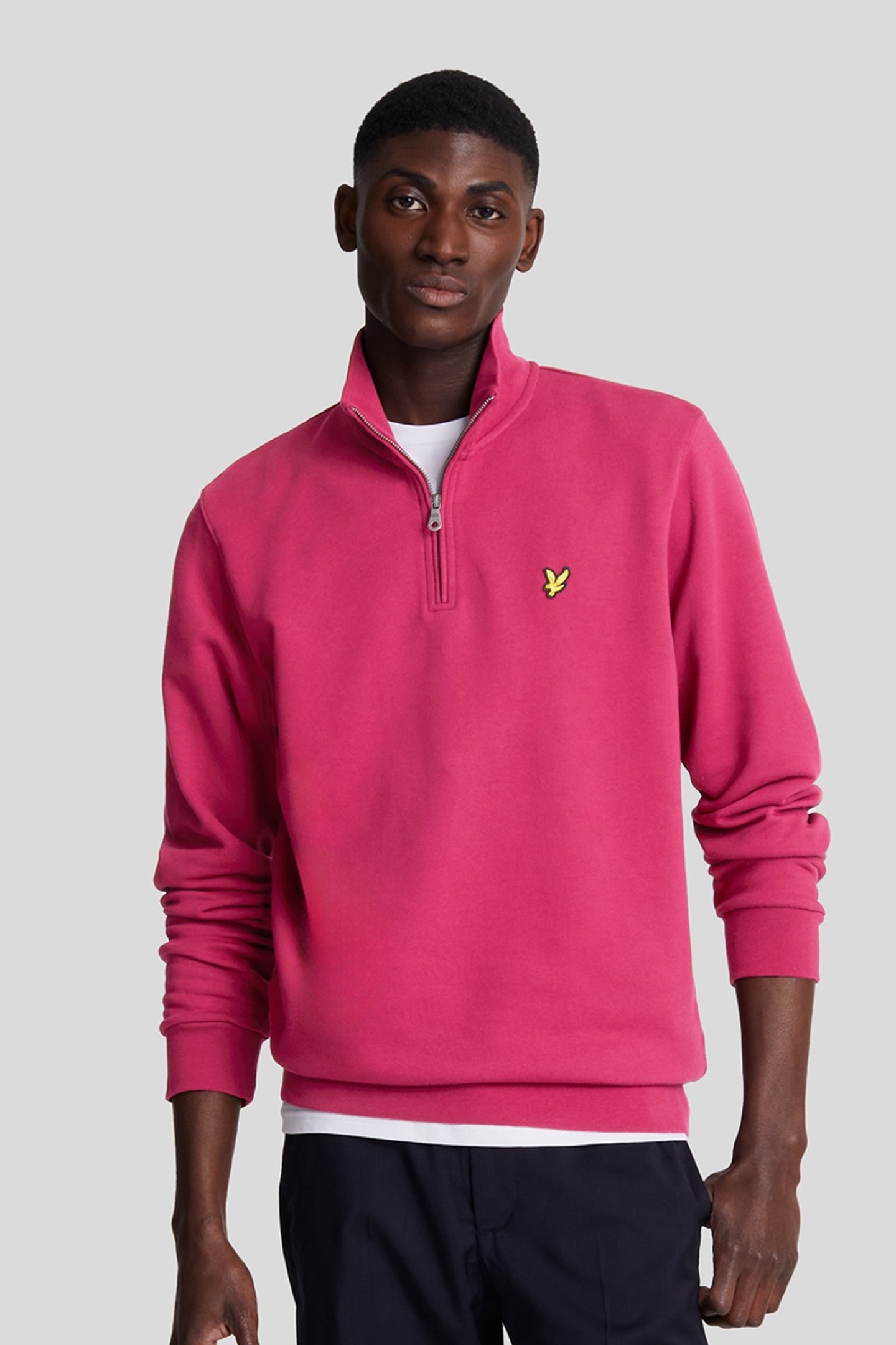 LOOPBACK QUARTER ZIP SWEAT RICH BURGUNDY 1