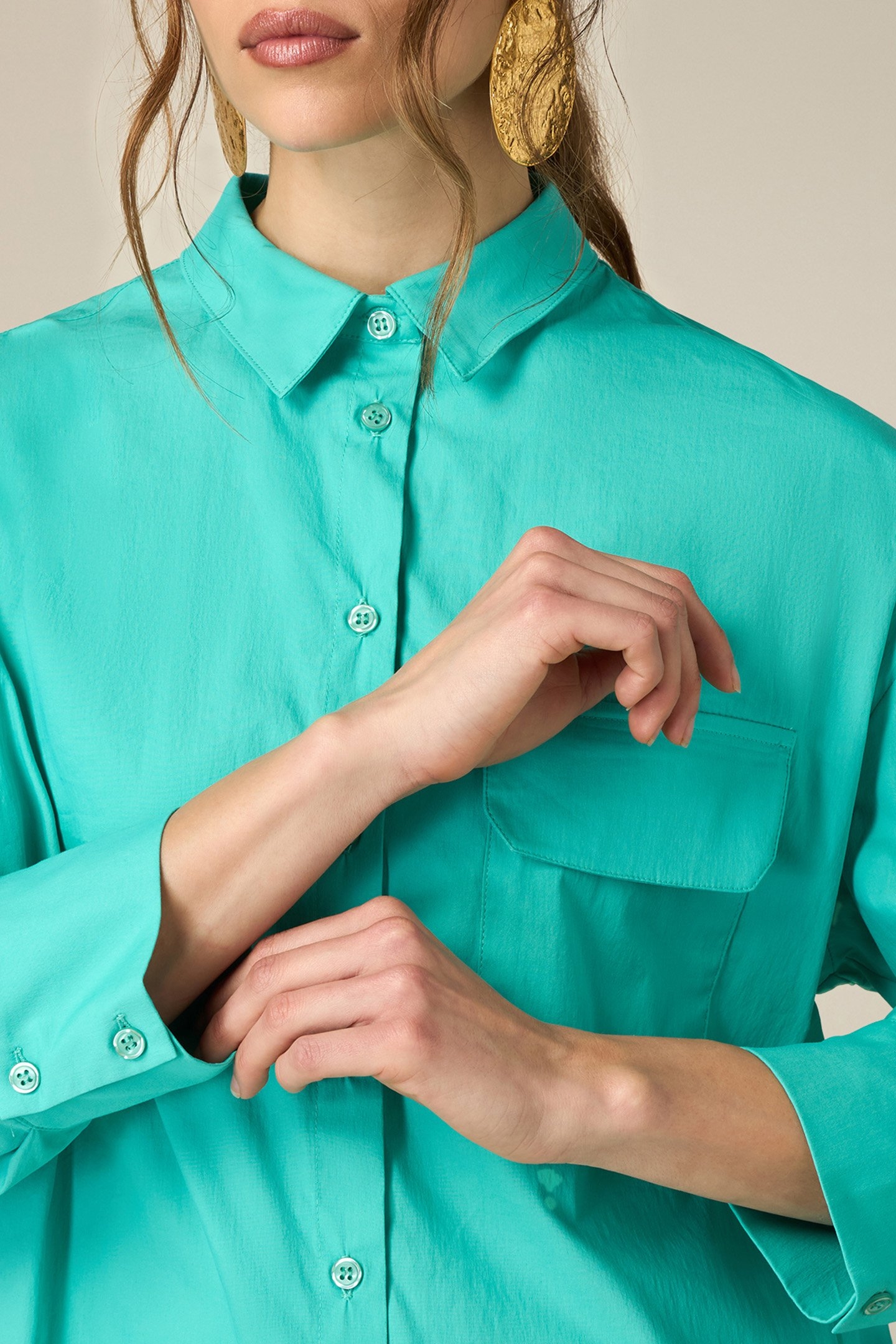 OVERSIZED POPLIN SHIRT BLUE 4