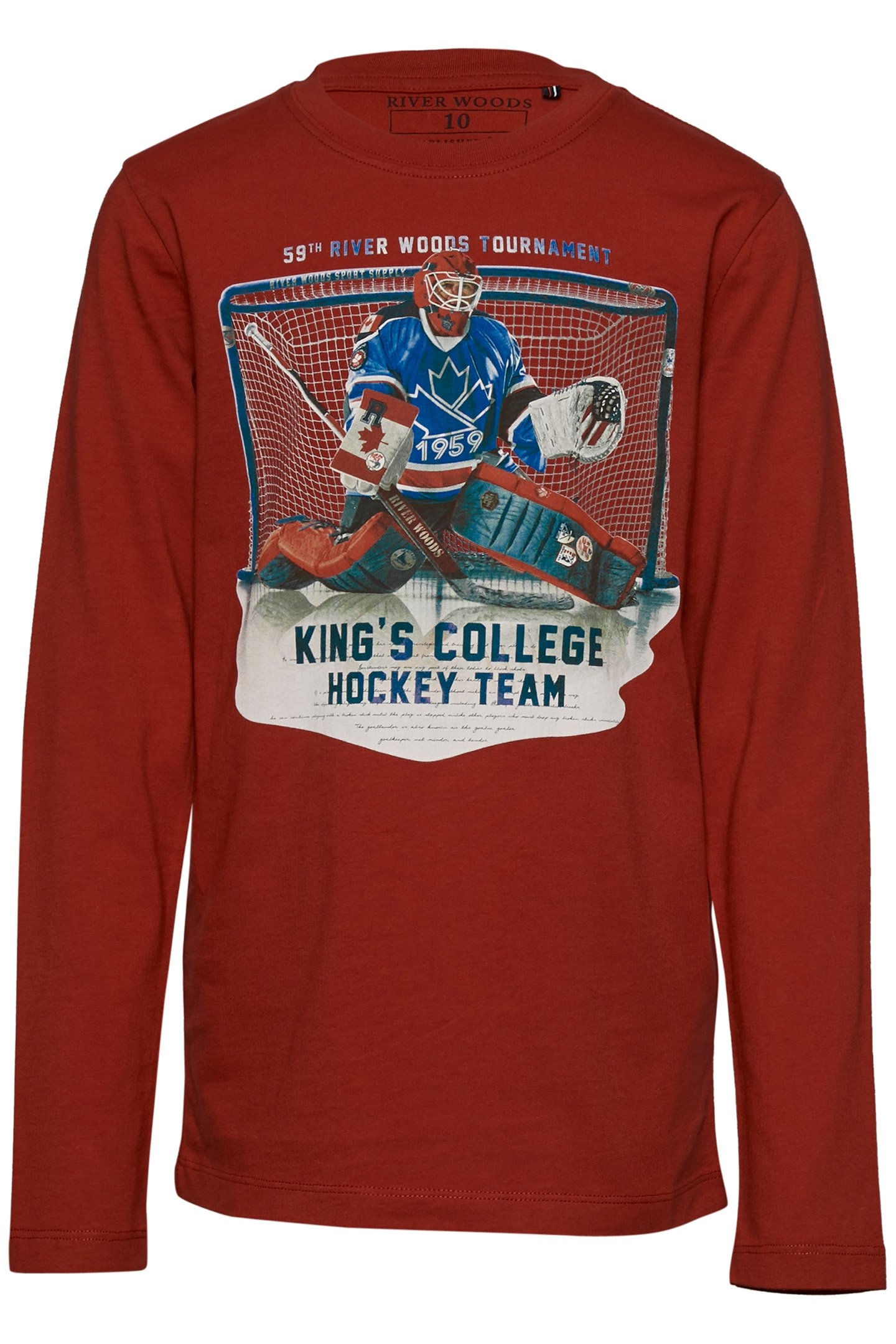 BASIC ROUND NECK T-SHIRT IN RED 1