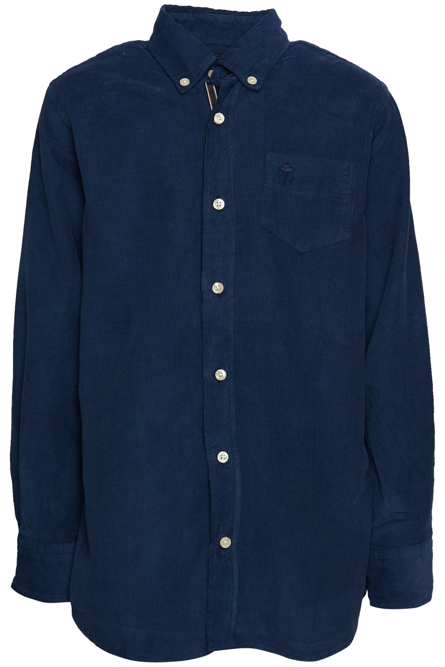 CUSTOM FIT WALLSTREET VELVET SHIRT IN BLUE 1