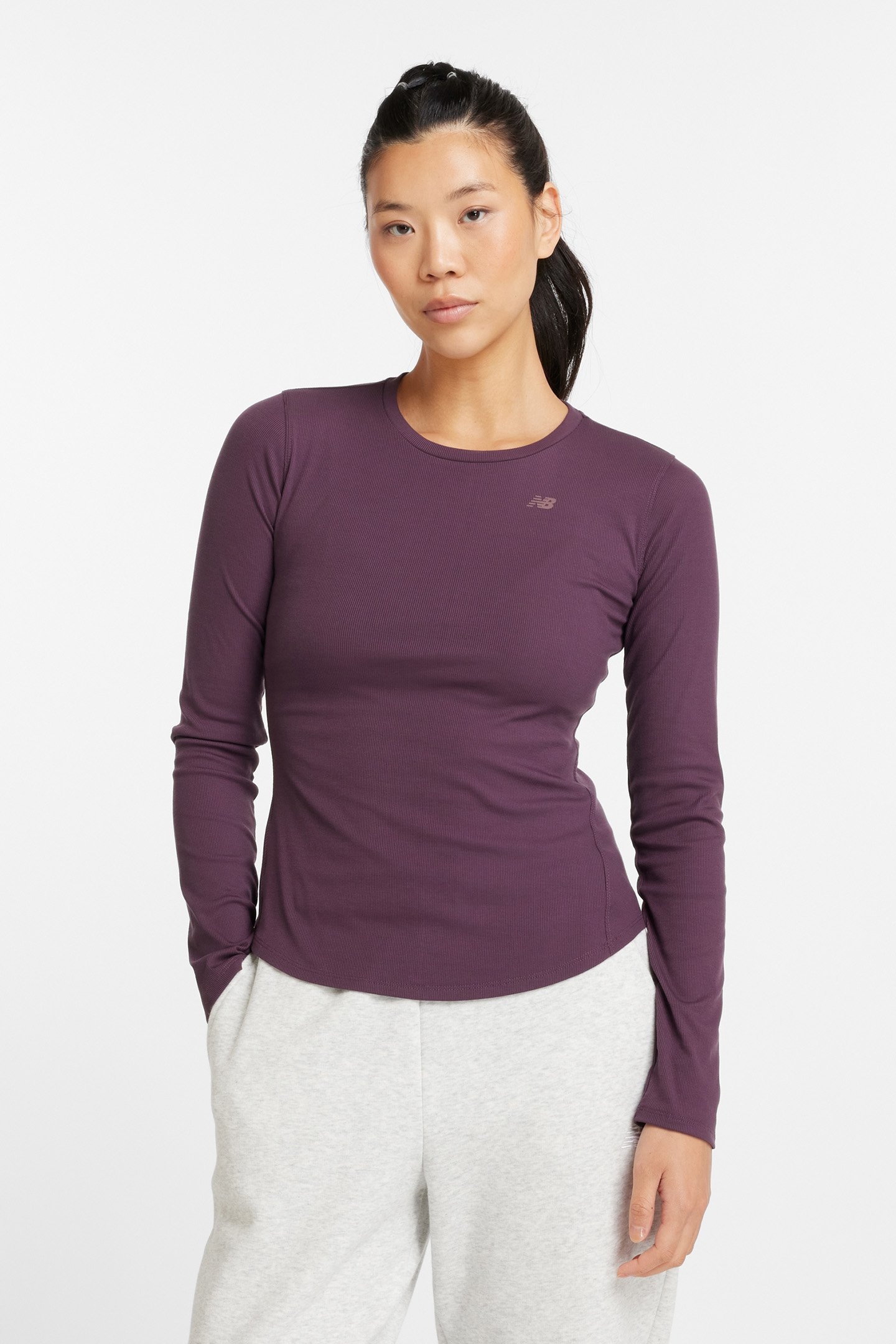 LONG SLEEVE TOP IN PLUM 1