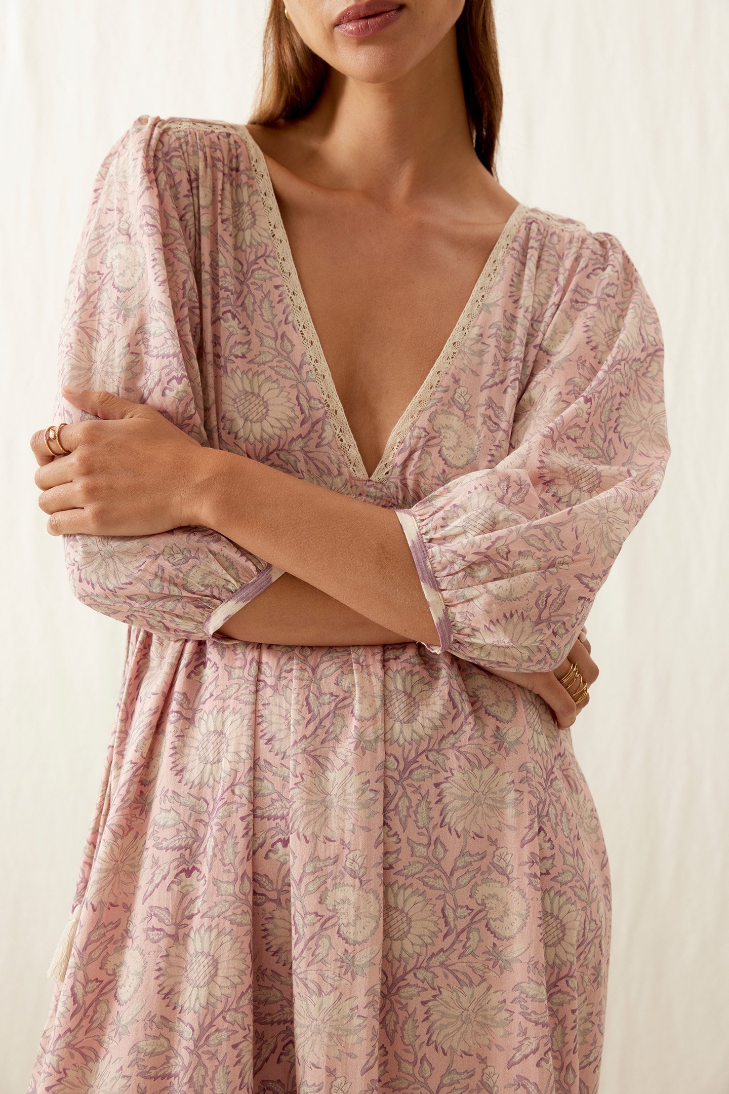 DRESS BALI PINK DAISY GARDEN 4