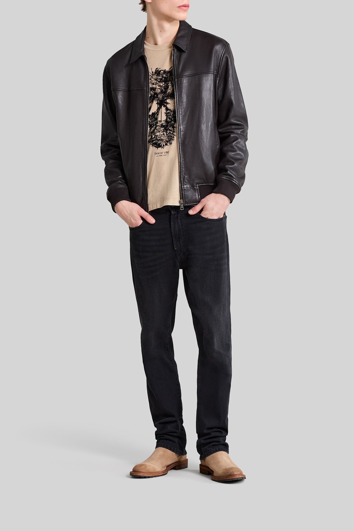 BLACK T-SHIRT WITH PALM TREE-SKULL IMAGE 6