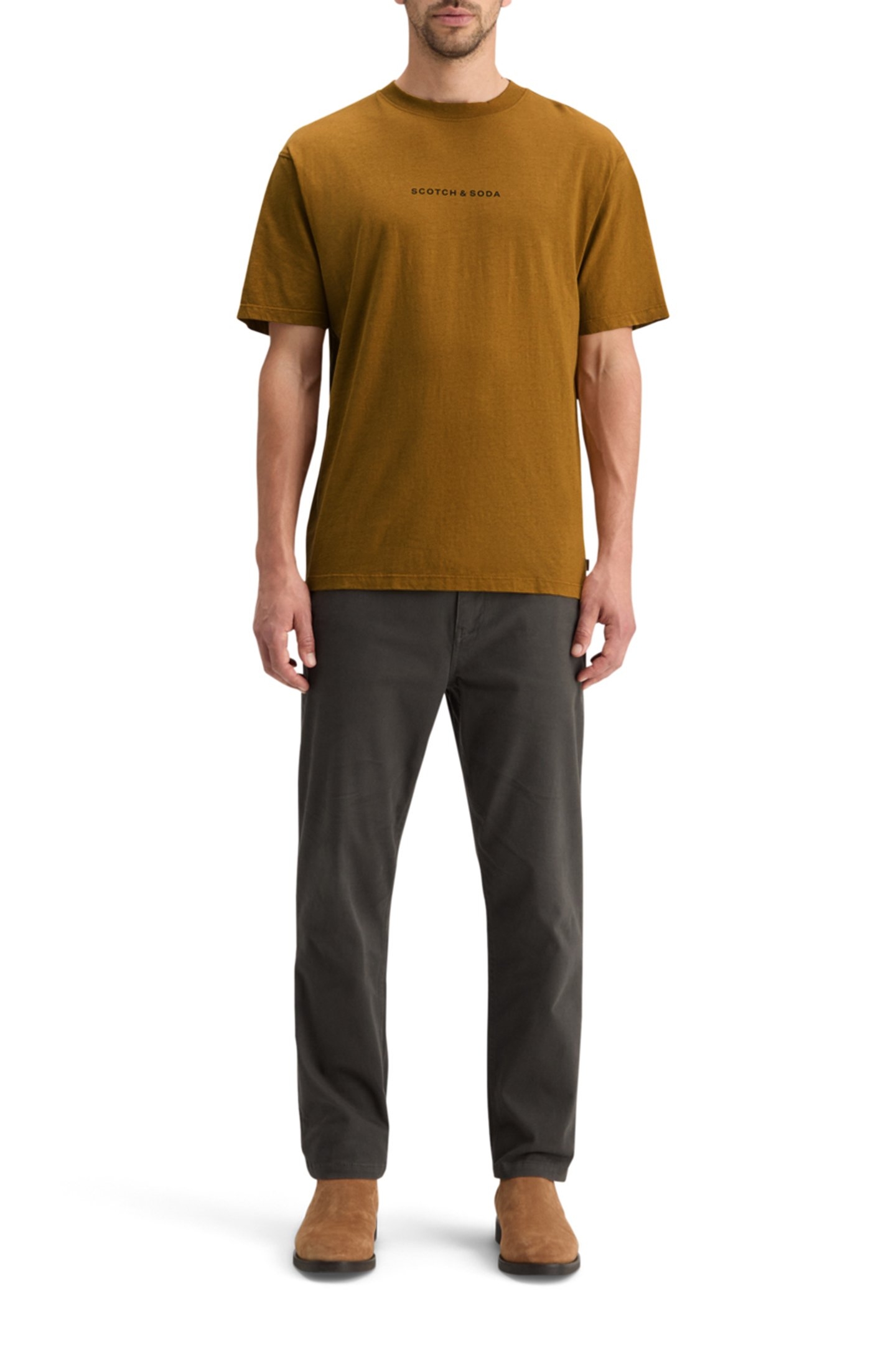 RELAXED FIT FRONT BACK ARTWORK T-SHIRT GOLDEN RUST 3