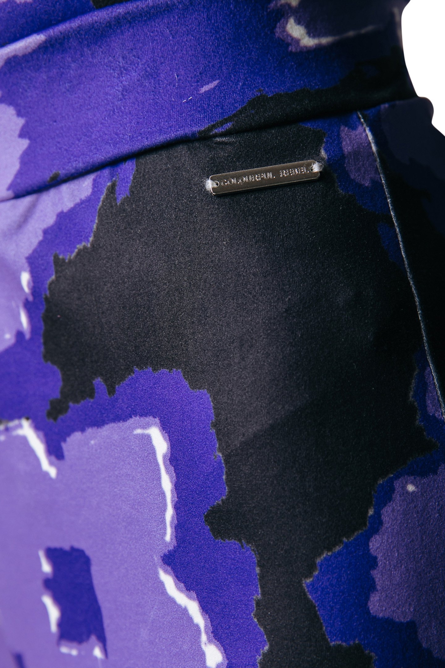 GRAPHIC FLOWER PEACHED EXTRA FLARE PANTS LIGHT LILAC 3