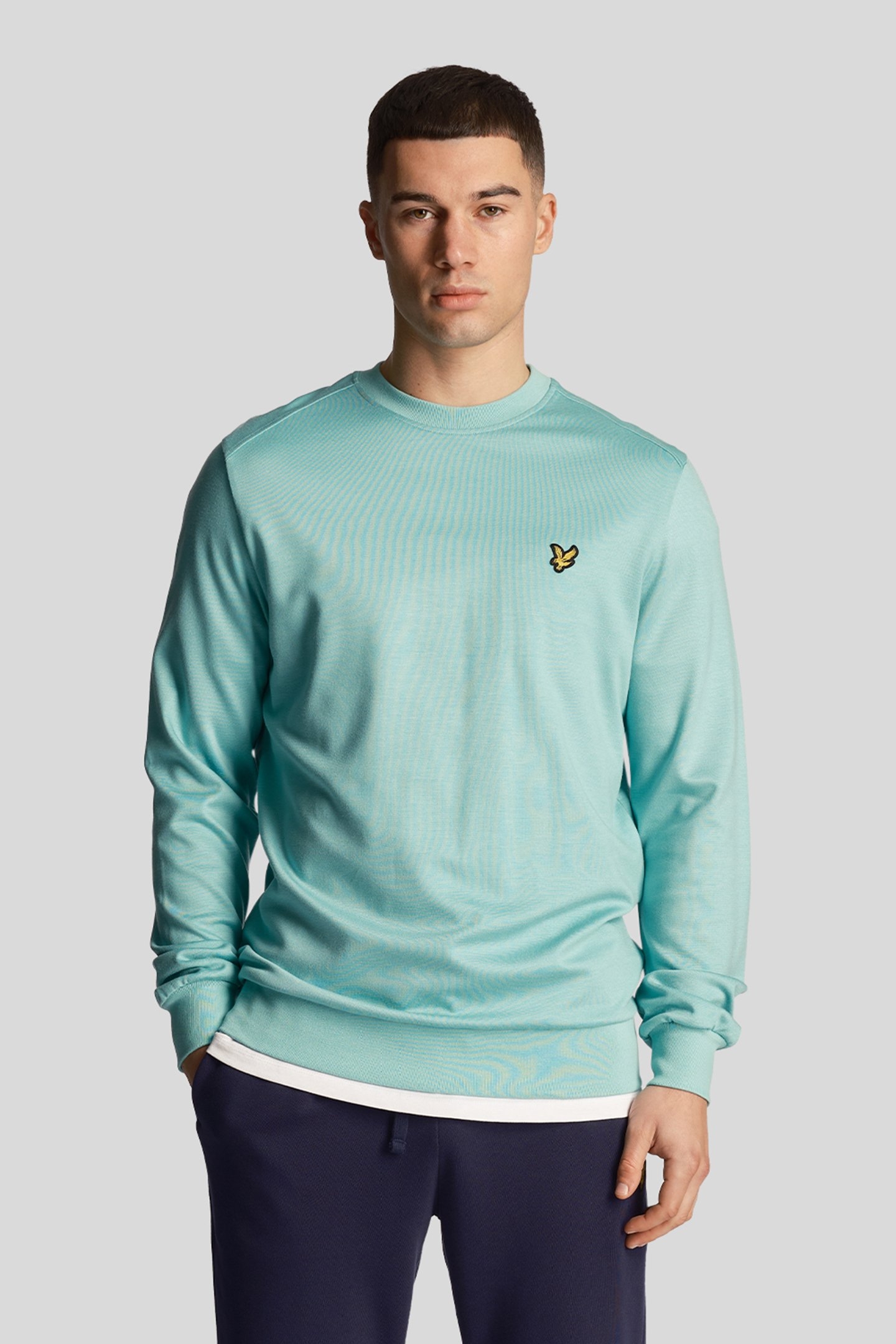 CREW NECK FLY FLEECE TURQUOISE TEAL 1