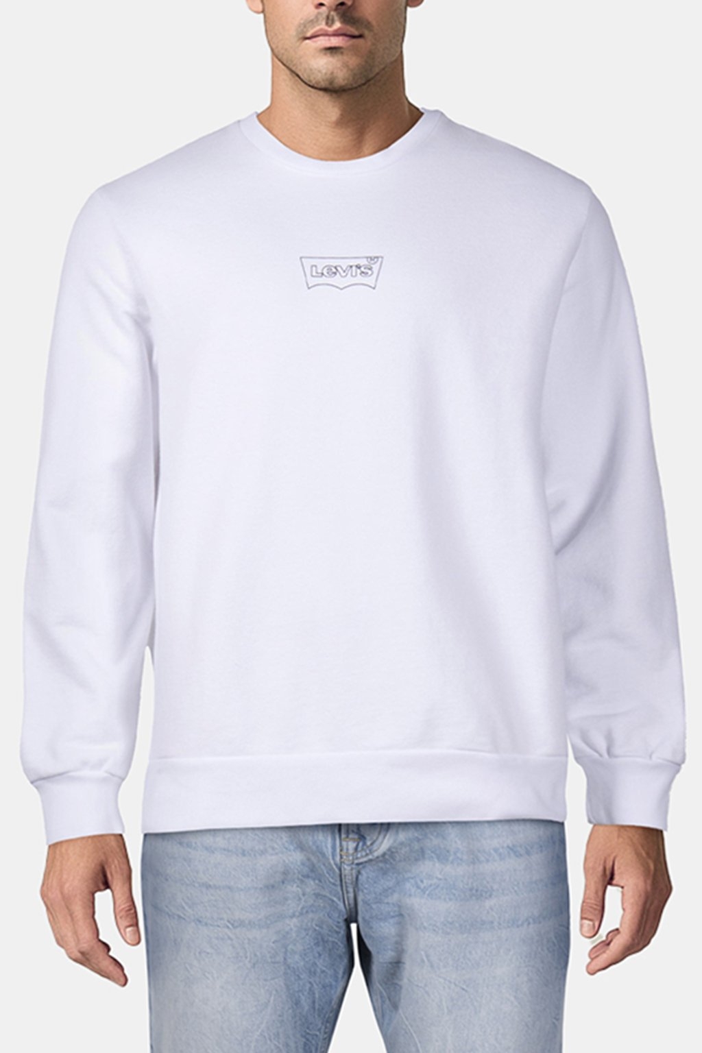 GRAPHIC SWEATSHIRT BATWING OUTLINED WHITE 1