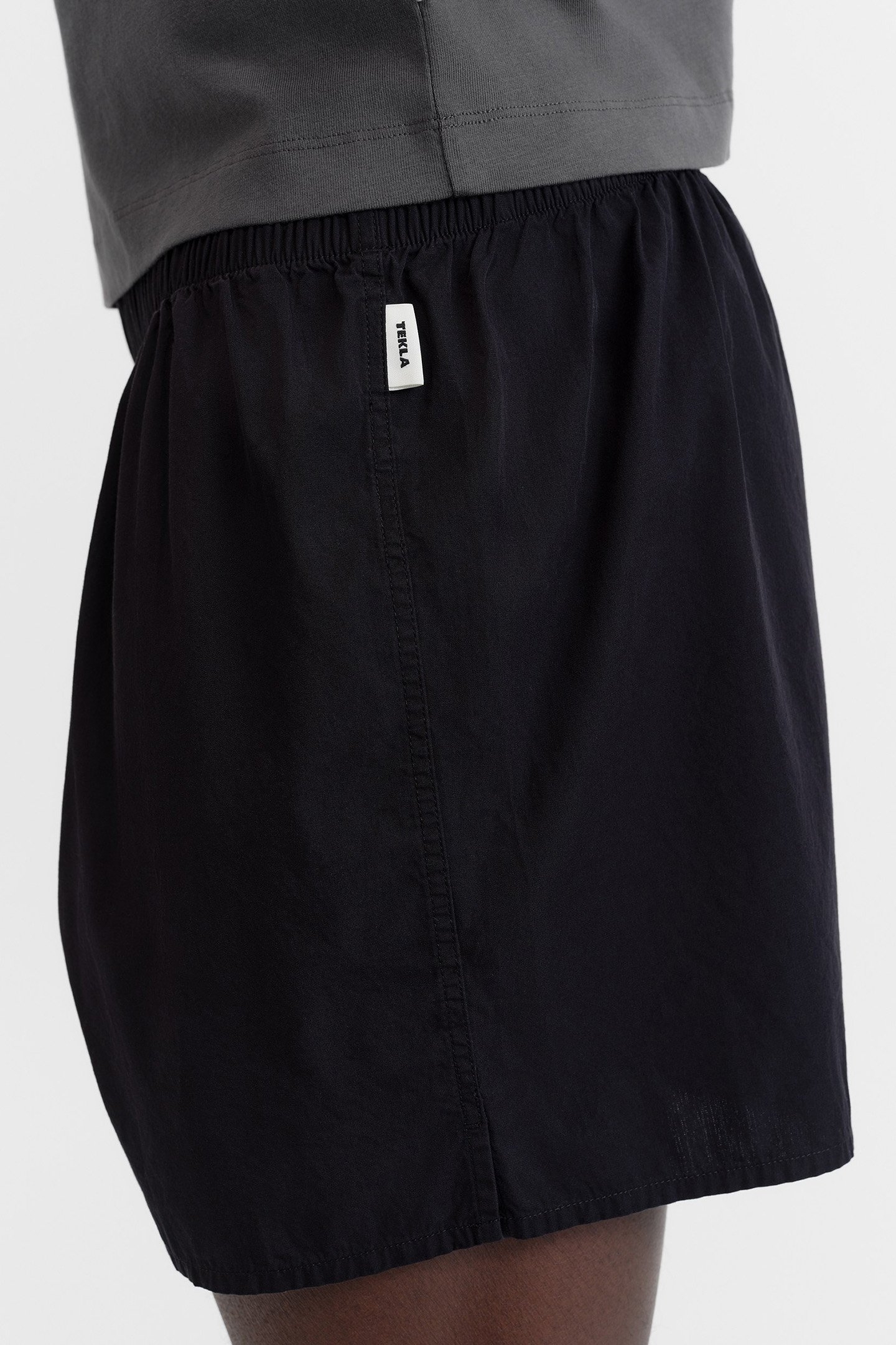 UNISEX POPLIN, PYJAMAS BOXERS ALL BLACK 1