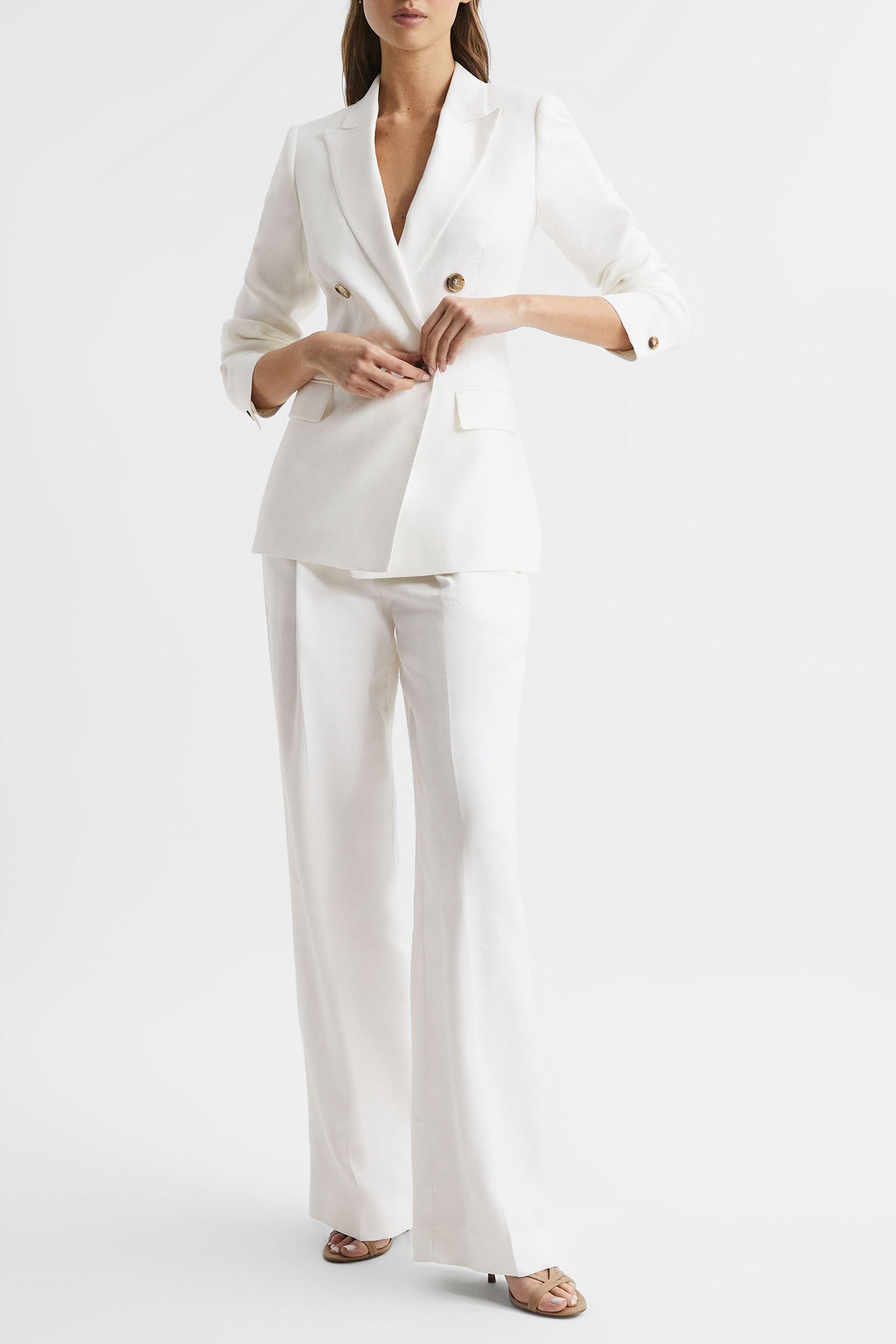 HOLLIE-DB LINEN BLAZER WHITE 3