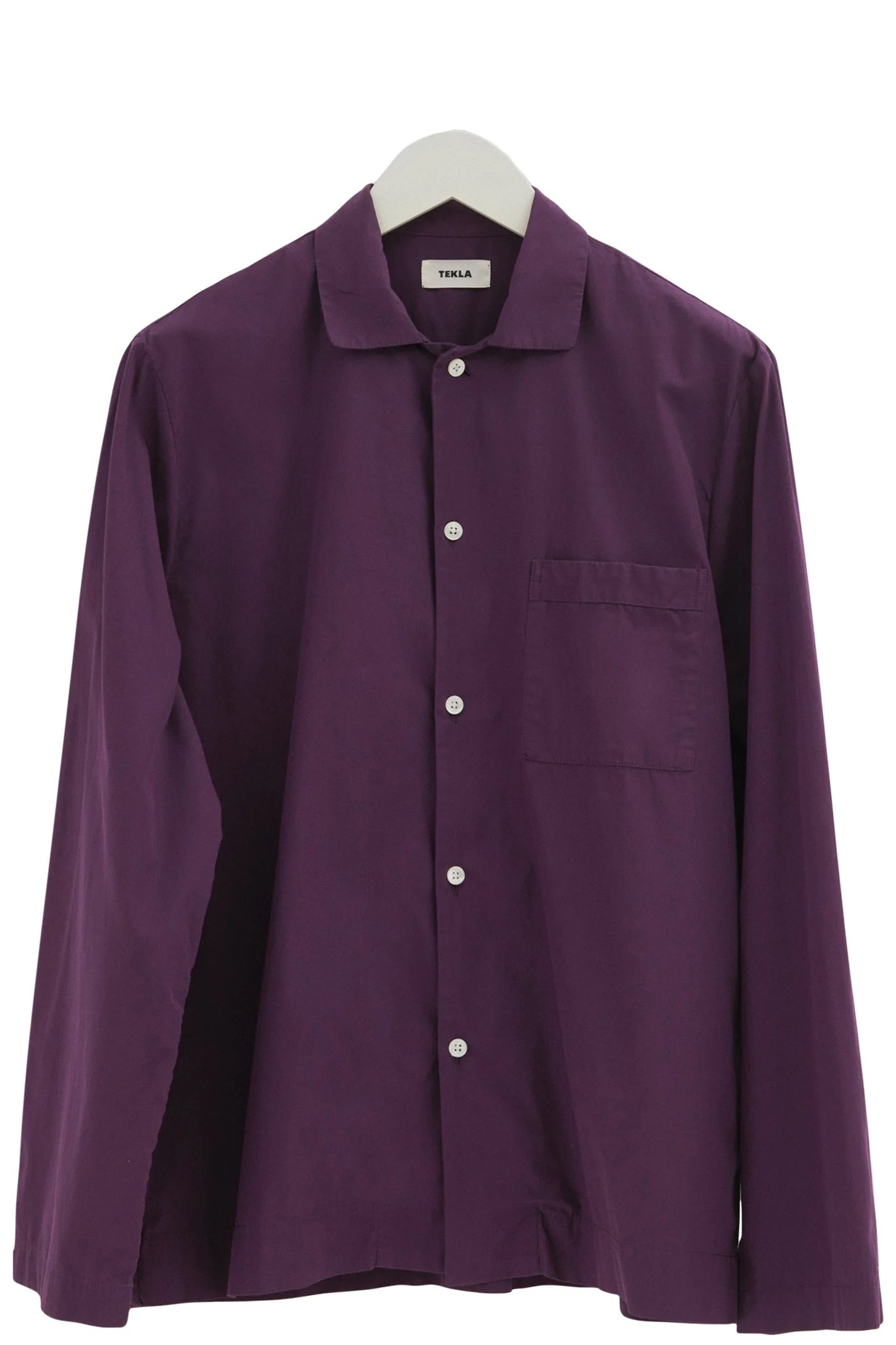 UNISEX POPLIN, PYJAMAS SHIRT DAMSON 2