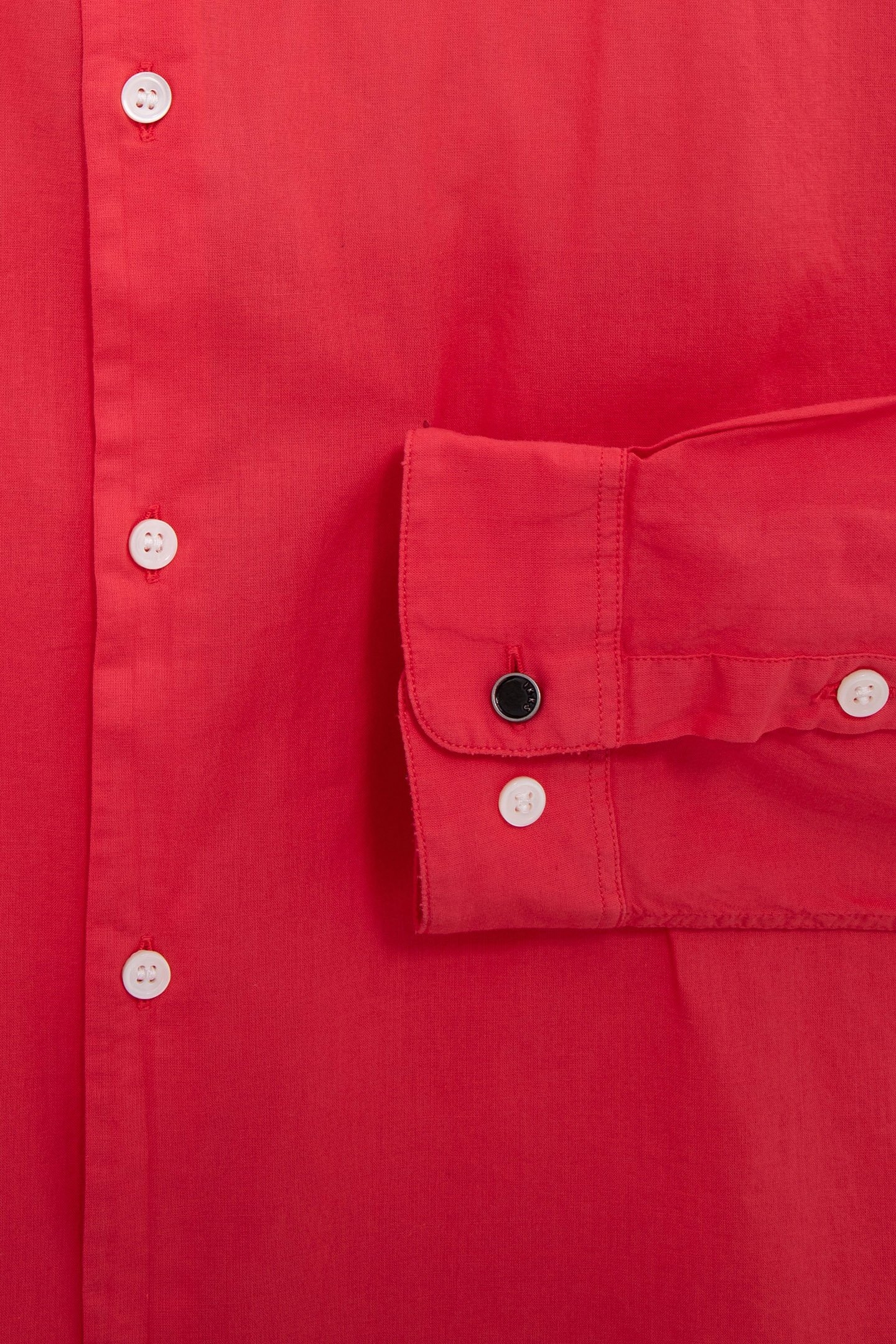 RED ORGANIC COTTON VOILE SLIM SHIRT 4