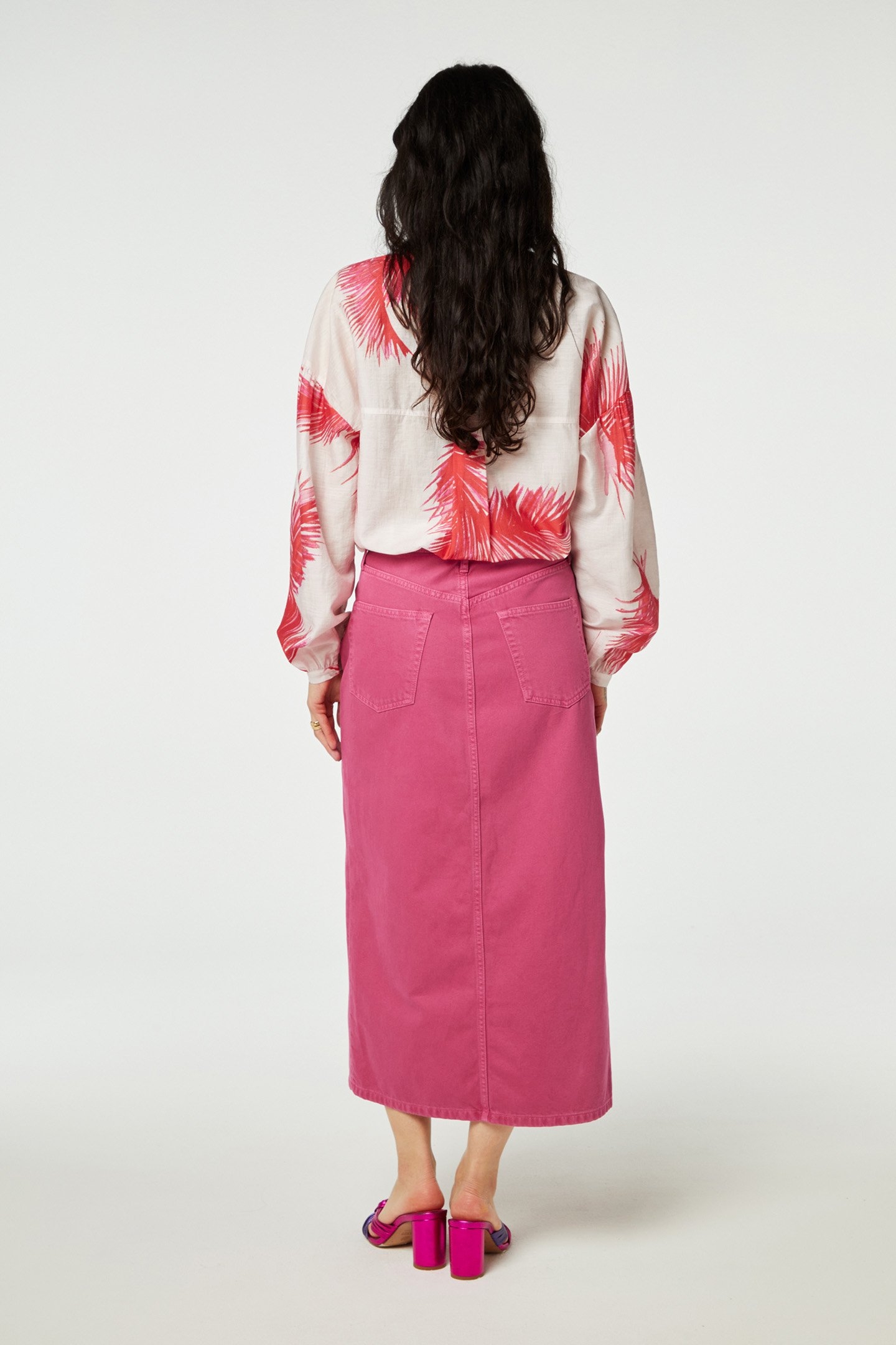 LEXI BLOUSE TOMATO/FLAMINGO PINK 3