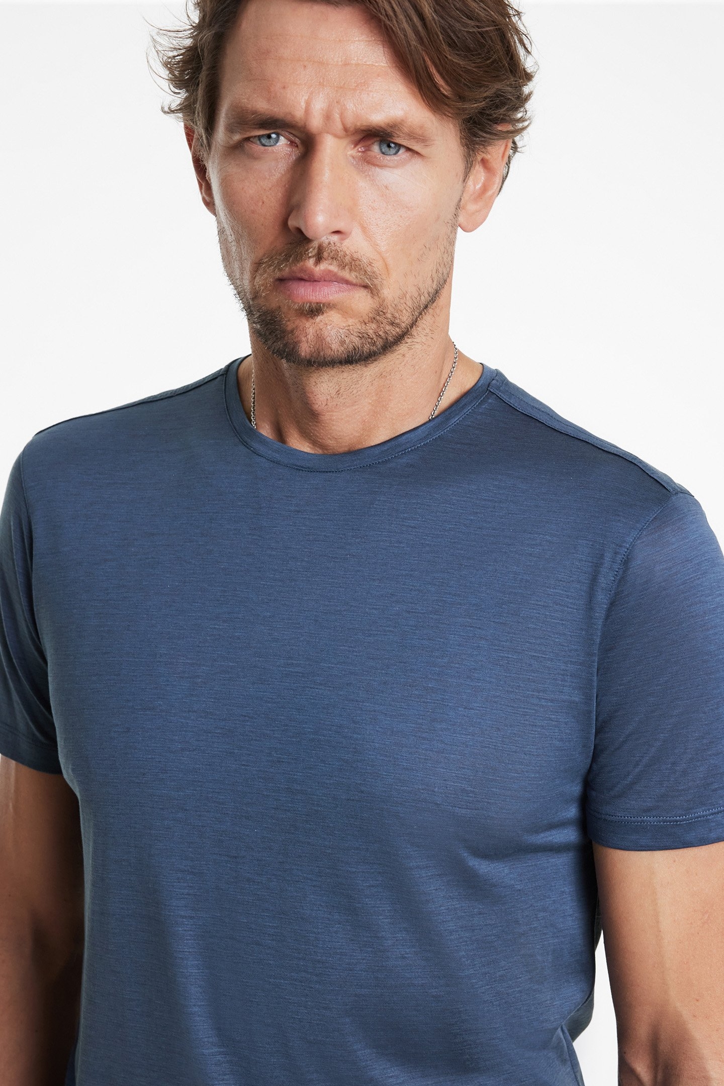 AMATO REGULAR FIT SS CREW RAIN BLUE 3