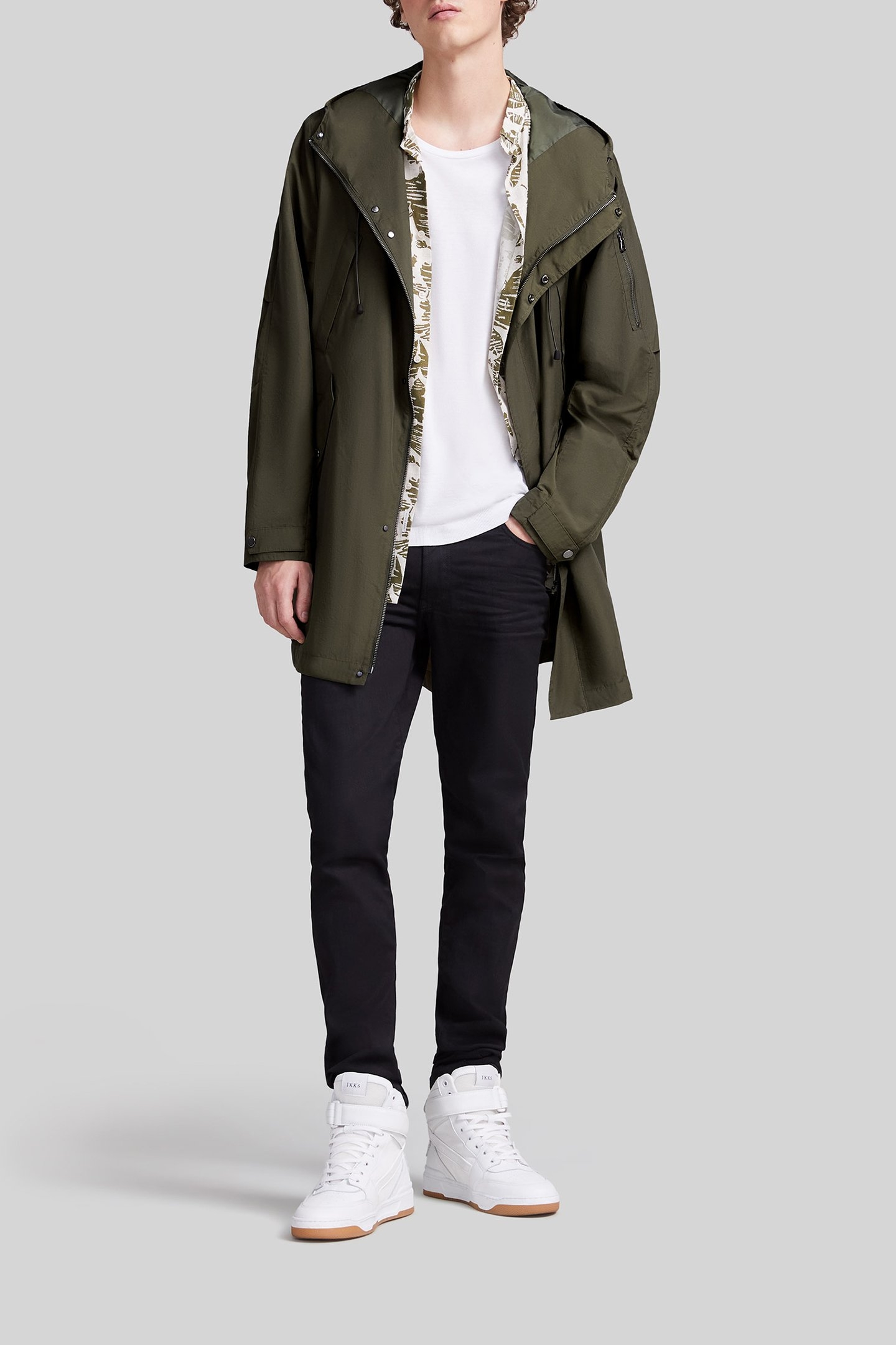KHAKI PARACHUTE-STYLE NYLON PARKA 3