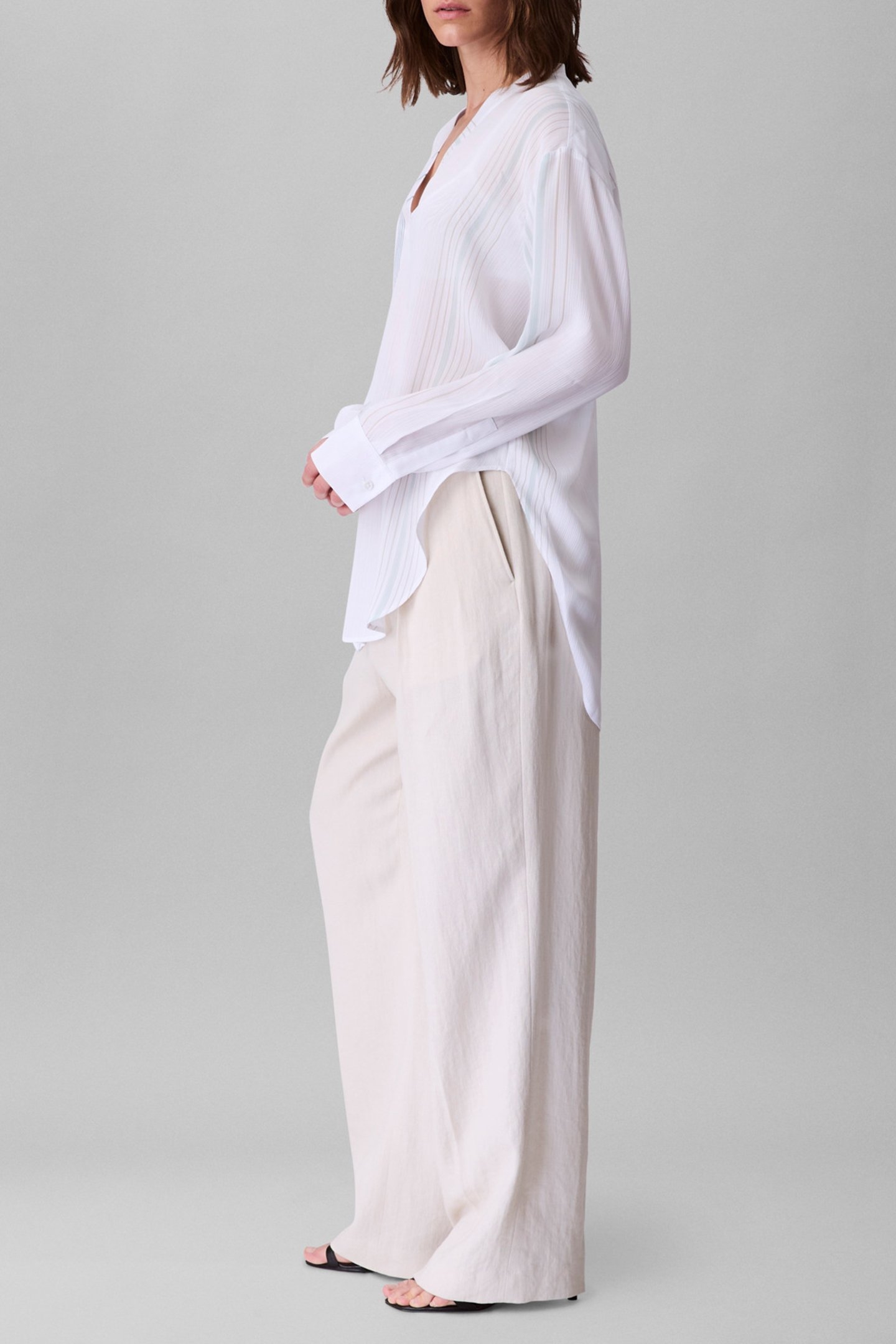 PRINTED CRINKLE SHIRT BRILLIANT WHITE 4