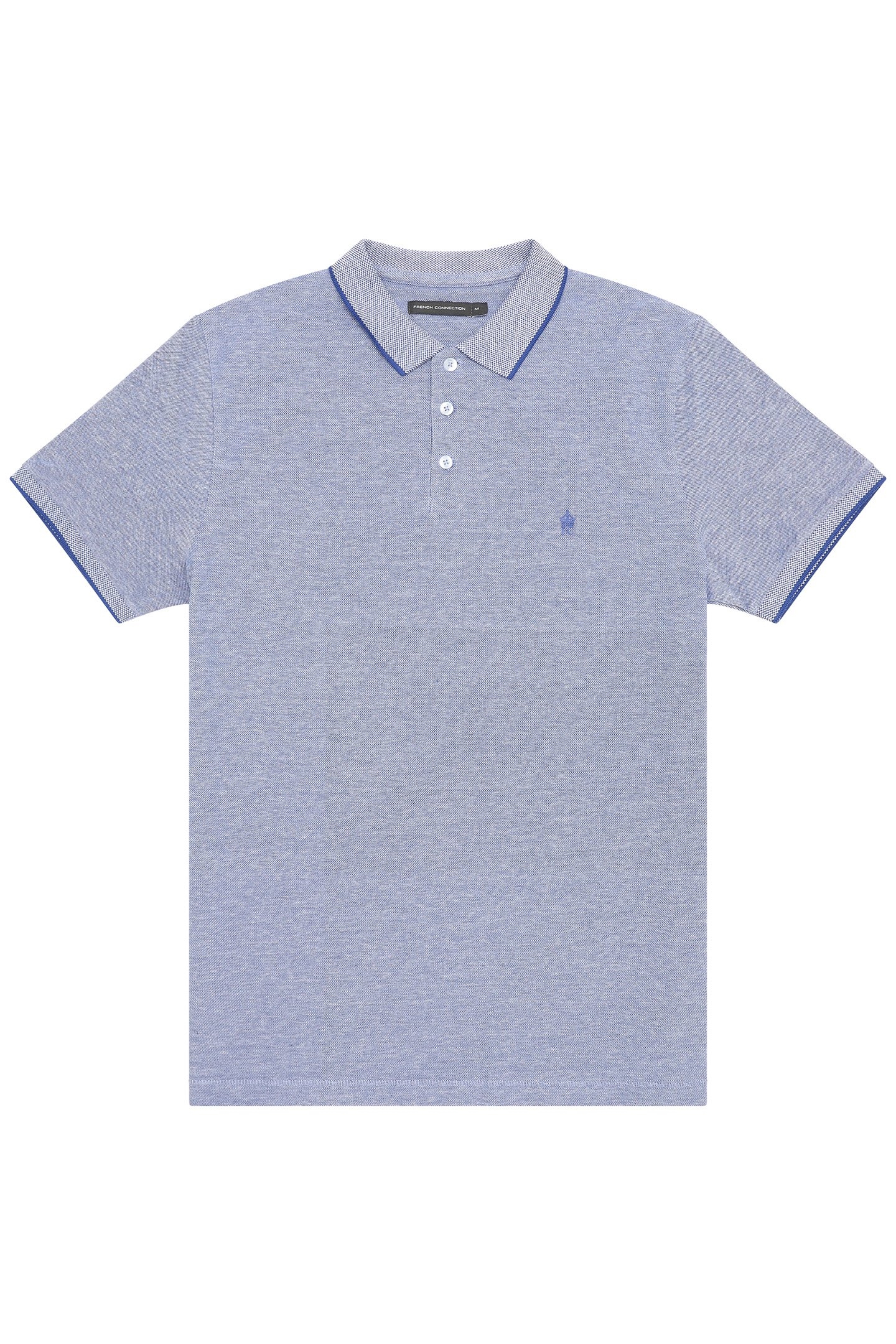 BIRDSEYE TIPPED POLO BRIGHT BLUE/BRIGHT B 1