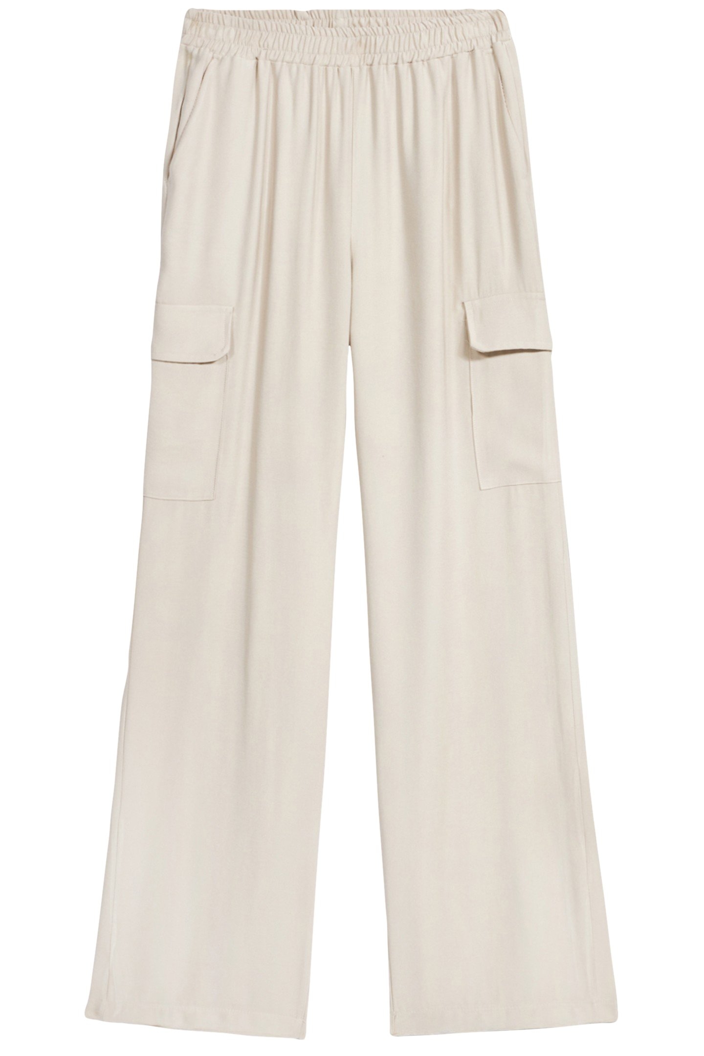 CARGO JOGGERS IN FLOWING FABRIC NATURAL 4