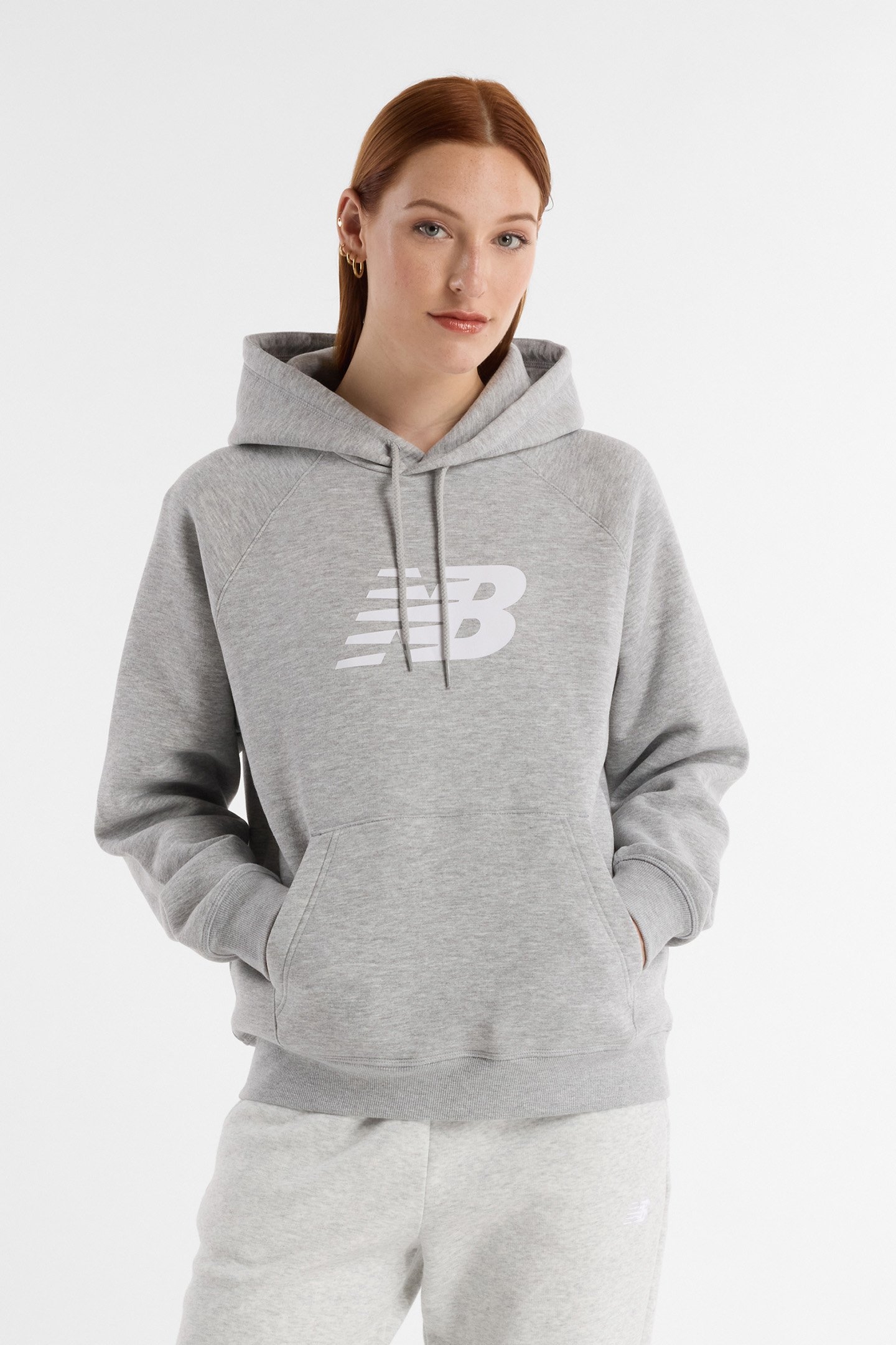 NB LOGO HOODIE IN GREY 1