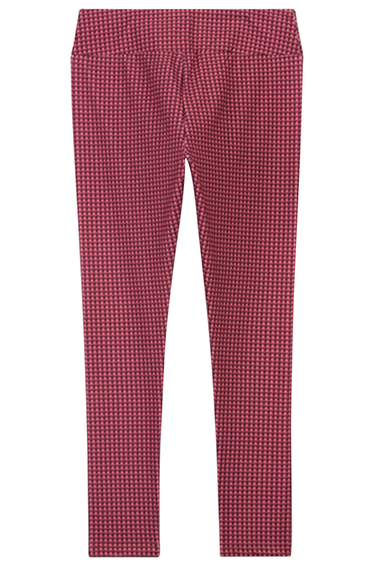 HIGH-RISE HOUNDSTOOTH LEGGINGS DEEP BORDEAUX 2