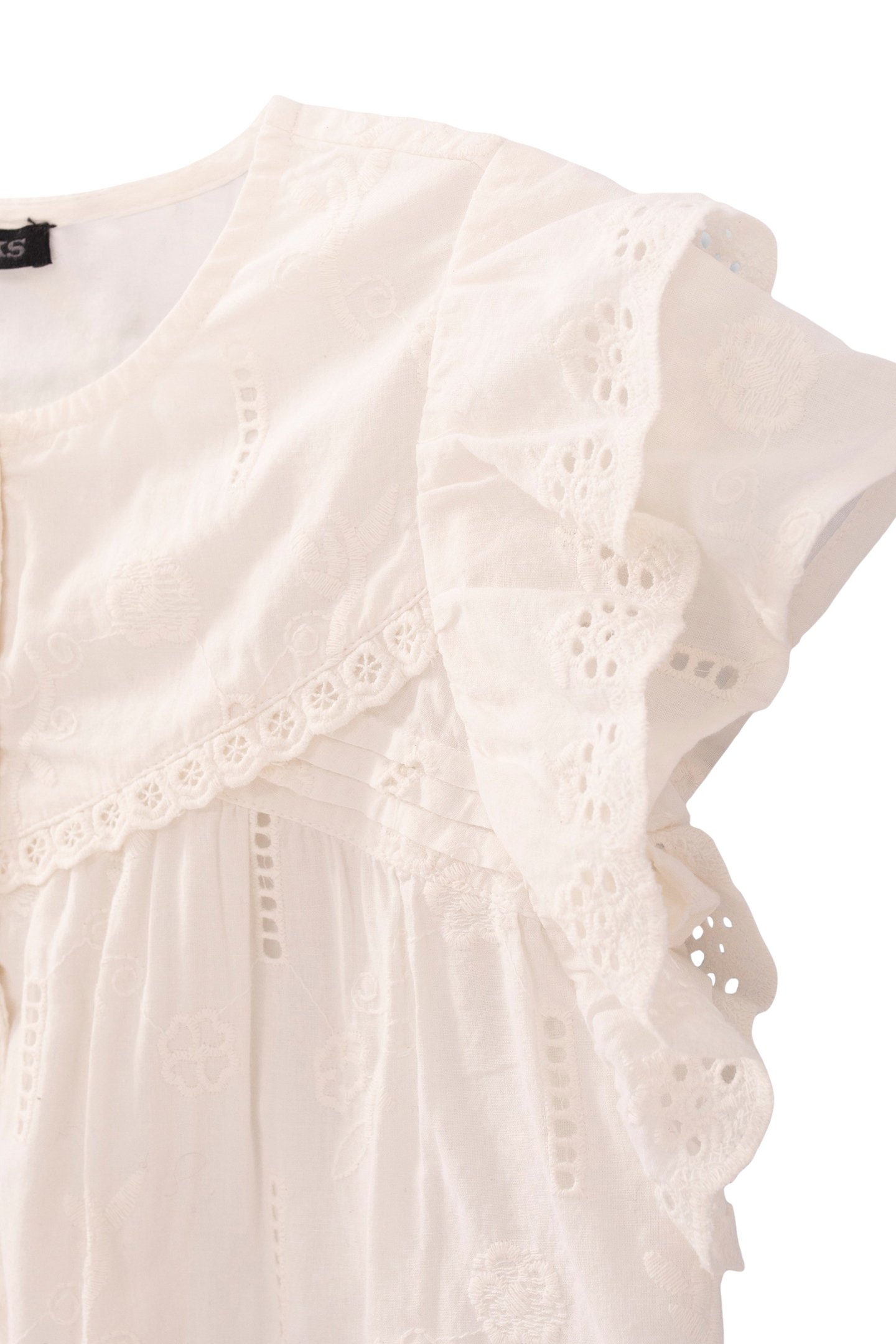 GIRL'S WHITE EMBROIDERY ANGLAISE BLOUSE 3