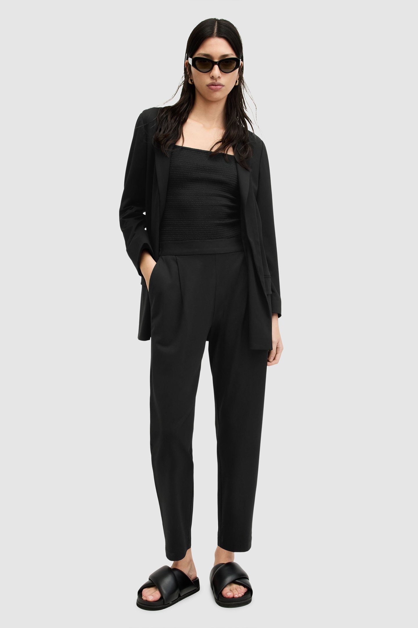 ALEIDA JERSEY BLAZER BLACK 3